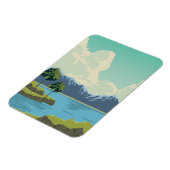 Schöne Berglandschaft Magnet (Linke Seite)