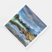 Schöne Berglandschaft Papier Napkins Serviette (Ecke)