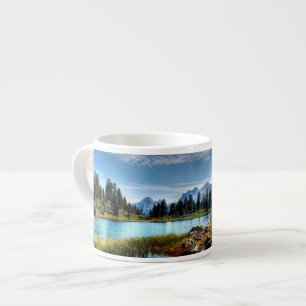 Schöne Bergmeadows Seeespresso-Tasse Espressotasse