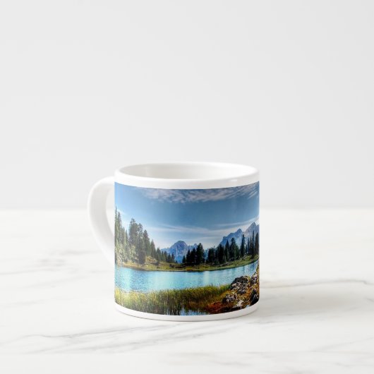 Schöne Bergmeadows Seeespresso-Tasse Espressotasse (Vorderseite Links)