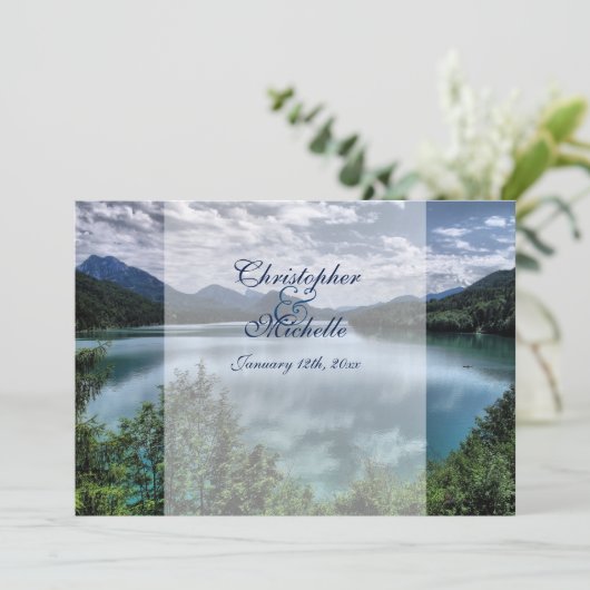 Schöne Bergsee Einladung (Stehend Vorderseite)