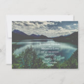 Schöne Bergsee Hochzeitssommer Save The Date (Rückseite)