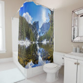 Schöne, Bergsee Landschaft Duschvorhang (Beispiel)