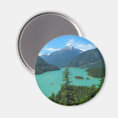 Schöne Bergsee-Landschaft in Washington Magnet (Vorderseite/Rückseite)