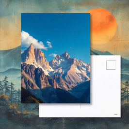 Schöne Bergspitze Postkarte