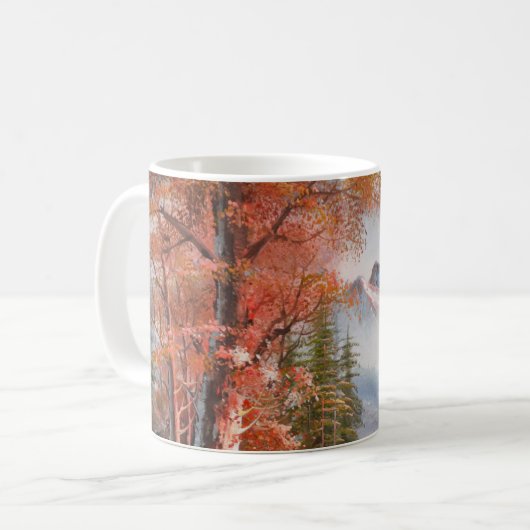 Schöne Bergszene Kaffeetasse (Vorderseite Links)