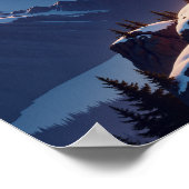 Schöne Bergwelt Illustration Poster (Ecke)