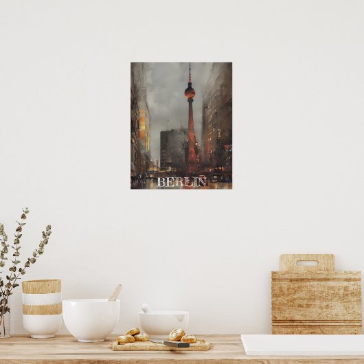 Schöne Berlin Alexanderplatz Illustration Poster (Küche)