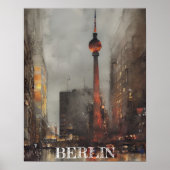 Schöne Berlin Alexanderplatz Illustration Poster (Vorne)
