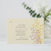Schöne Berries RSVP Cards Karte (Stehend Vorderseite)