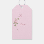 Schöne Berries und Winterfolien Weihnachten Geschenkanhänger (Rückseite)