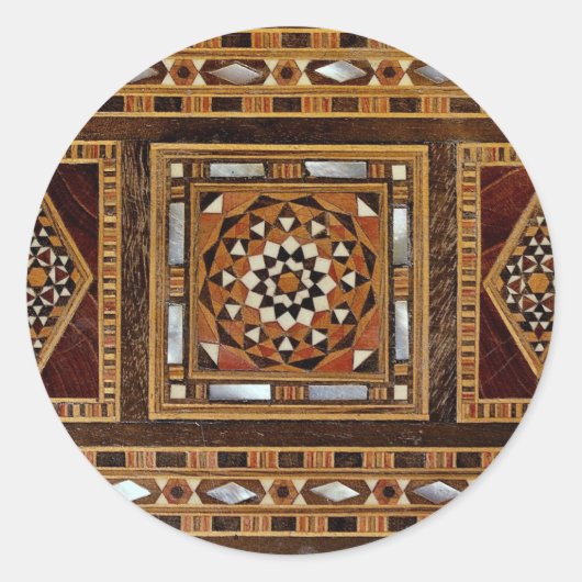 Schöne Berühmte Perlmutt, Damas Runder Aufkleber (Vorderseite)