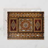 Schöne Berühmte Perlmutt-Inlay-Arbeit, Damas Postkarte (Vorne/Hinten)