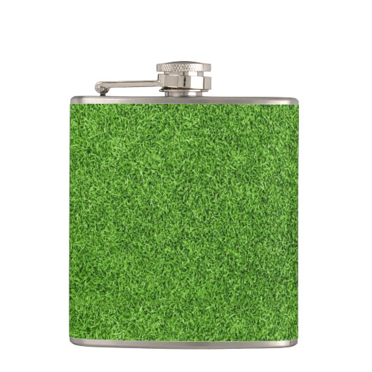 Schöne Beschaffenheit des grünen Grases vom Flachmann (Vorderseite)