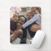 Schöne, beste Mama je Blush Blumenbeete Foto Mousepad (Mit Mouse)