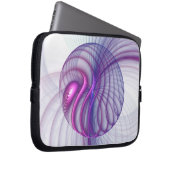 Schöne Bewegungen Abstraktes Fraktal Kunst Rosa Laptopschutzhülle (Vorne Rechts)