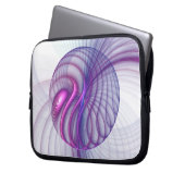 Schöne Bewegungen Abstraktes Fraktal Kunst Rosa Laptopschutzhülle (Vorderseite Links)