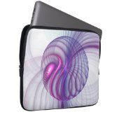 Schöne Bewegungen Abstraktes Fraktal Kunst Rosa Laptopschutzhülle (Vorne Rechts)