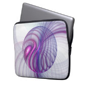 Schöne Bewegungen Abstraktes Fraktal Kunst Rosa Laptopschutzhülle (Vorderseite Links)