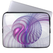 Schöne Bewegungen Abstraktes Fraktal Kunst Rosa Laptopschutzhülle (Vorderseite)