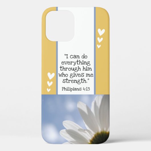 Schöne Bibel Verse Daisy Foto Vorlage Custom Case-Mate iPhone Hülle (Rückseite)