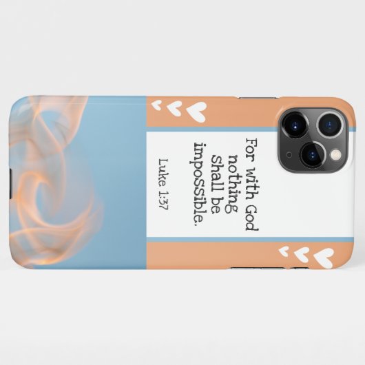 Schöne Bibel Verse Flammen Foto Vorlage Custom iPhone Hülle (Rückseite (Horizontal))