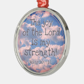 Schöne Bibel Verse Pastel Wolken Foto Vorlage Ornament Aus Metall (Links)