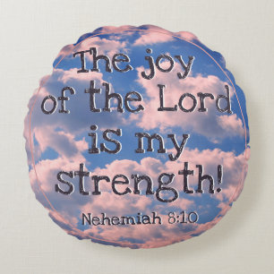 Schöne Bibel Verse Template Daisy Sky Wolken Rundes Kissen