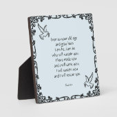 Schöne Bibel Verse Zitat Isaiah 46:4 Fotoplatte (Vorderseite)