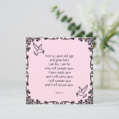 Schöne Bibel Verse Zitat Isaiah 46:4 Karte (Stehend Vorderseite)