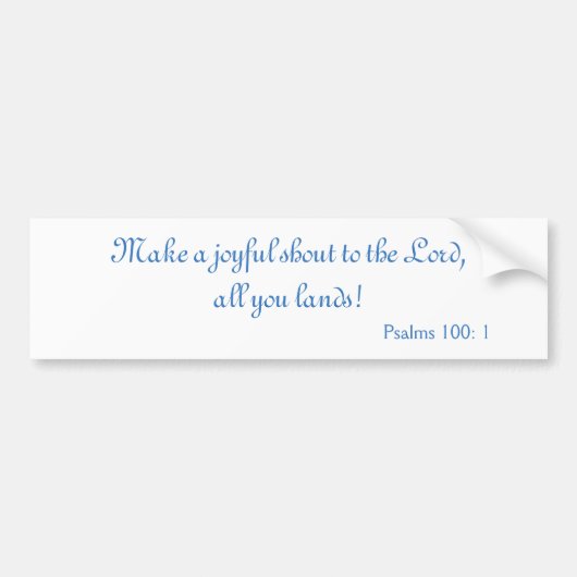 Schöne biblische Schrift Autoaufkleber (Vorne)