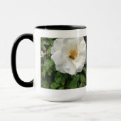 Schöne Biene auf Rose Kunst, Natur Fotografie Tasse (Links)
