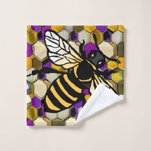 Schöne Biene Badhandtuch Set (Waschlappen)