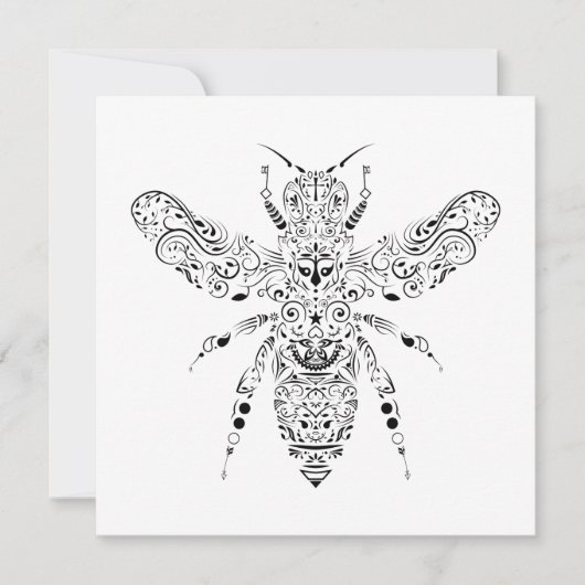 schöne Biene Einladung (Vorderseite)