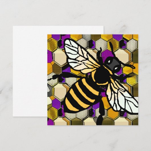 Schöne Biene Feiertagskarte (Vorne/Hinten)
