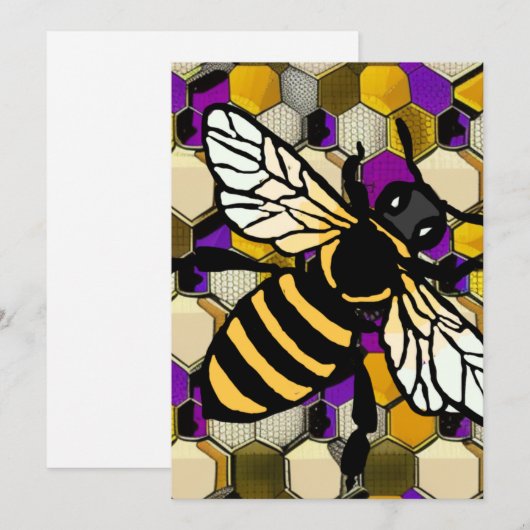 Schöne Biene Feiertagskarte (Vorne/Hinten)