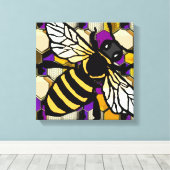 Schöne Biene Leinwanddruck (Insitu (Holzboden))