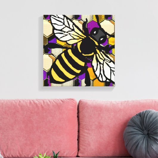 Schöne Biene Leinwanddruck (Insitu (Wohnzimmer))