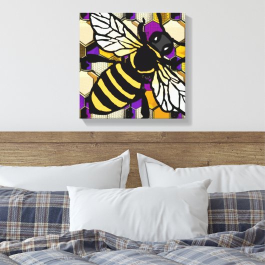 Schöne Biene Leinwanddruck (Insitu (Schlafzimmer))