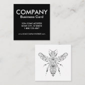 schöne Biene Quadratische Visitenkarte (Vorne/Hinten)