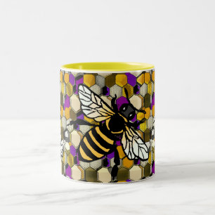 Schöne Biene Zweifarbige Tasse