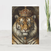 Schöne Big Cat in einem Kronen-jeden Anlaß Karte (Vorderseite)