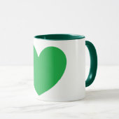 Schöne Big Green Heart Design Coffee Tasse (VorderseiteRechts)