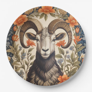 Schöne Big Horn Schafe William Morris Inspiriert Pappteller