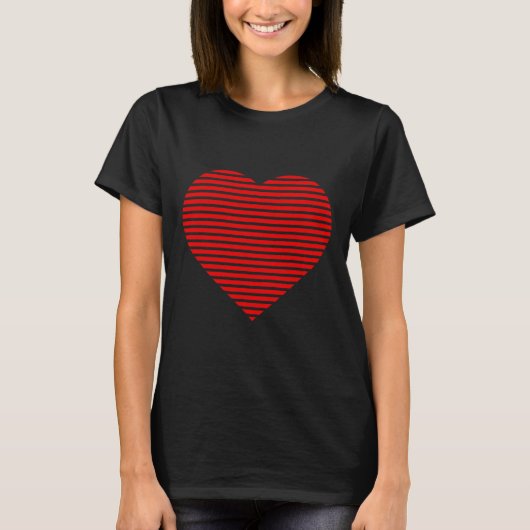 Schöne Big Red Heart Valentine's Day Boys Girls T-Shirt (Vorderseite)