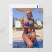 Schöne Bikini Foto Postkarte (Vorne/Hinten)