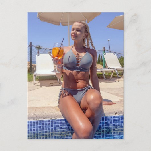 Schöne Bikini Foto Postkarte (Vorderseite)