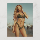 Schöne Bikini-Girl Postkarte (Vorderseite)
