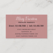 Schöne Bilder am Strand Visitenkarte (Rückseite)