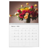 Schöne Bilder der KI Blume King Protea Lilies Kalender (Feb 2026)